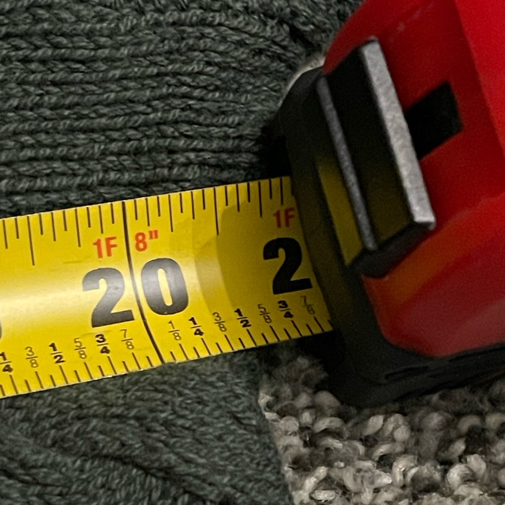 New Denim & Co Green Cable Knit Long Sleeve V neck Sweater MP - Picture 9 of 13